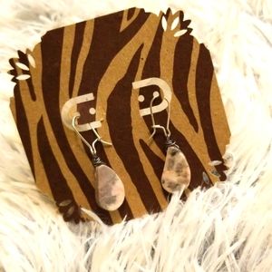 💎Rhodonite Teardrop Gemstone earrings